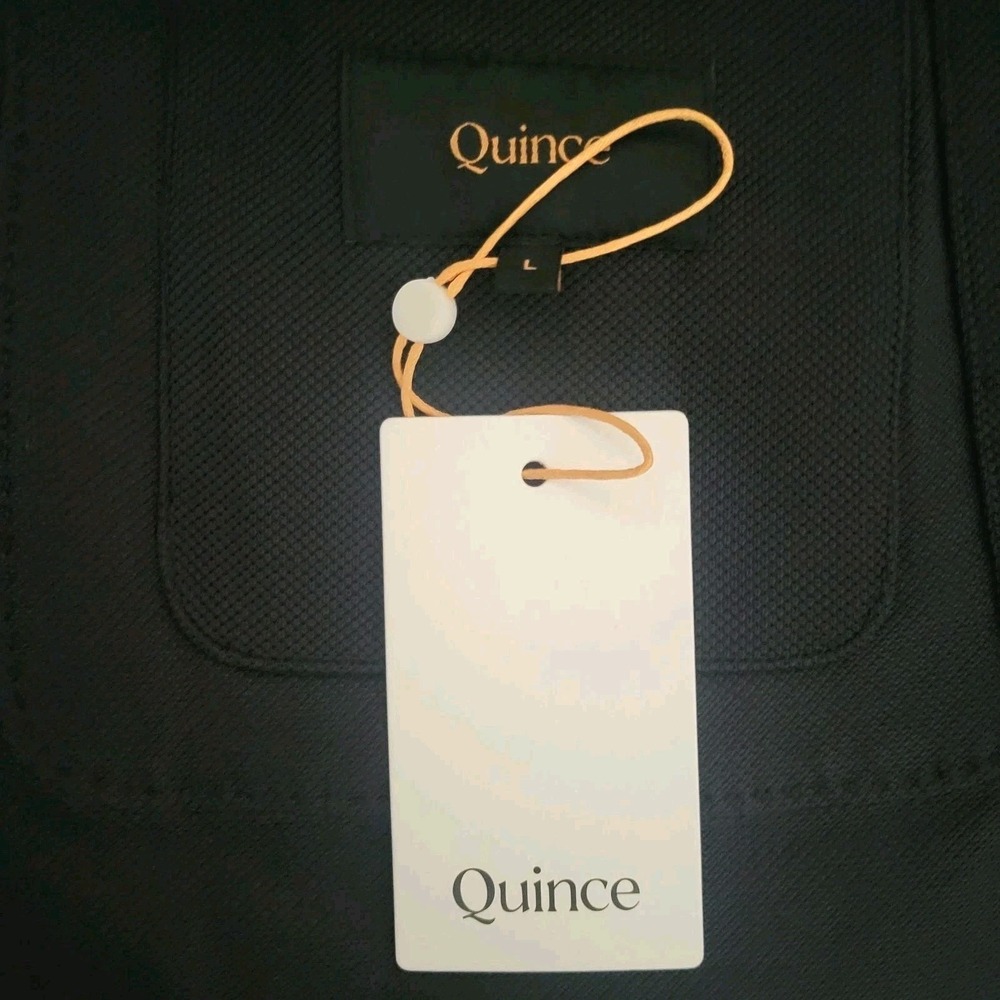 Quince Organic Cotton Pique Knit Blazer Mens Large Black Sport Jacket NWT - Picture 2 of 13